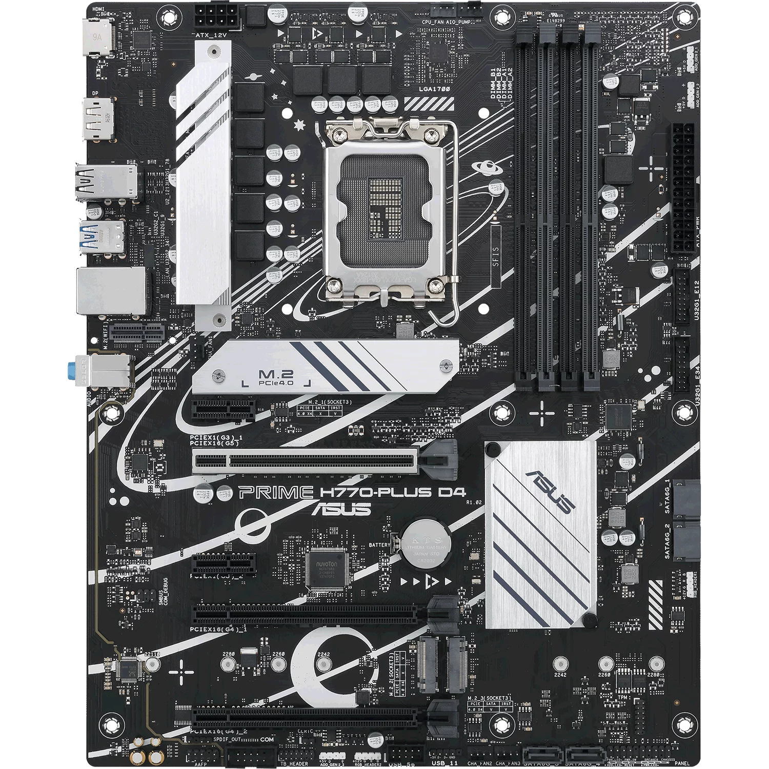 Материнская плата/ PRIME H770-PLUS D4 (90MB1CU0-M1EAY0)