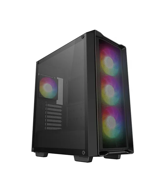 корпус Deepcool CC560 MESH V2 без БП, боковое окно (закаленное стекло), 3x120мм ARGB LED вентилятор спереди и 1x120мм ARGB LED вентилятор сзади, черный, ATX (R-CC560-BKAMA4-G-2)