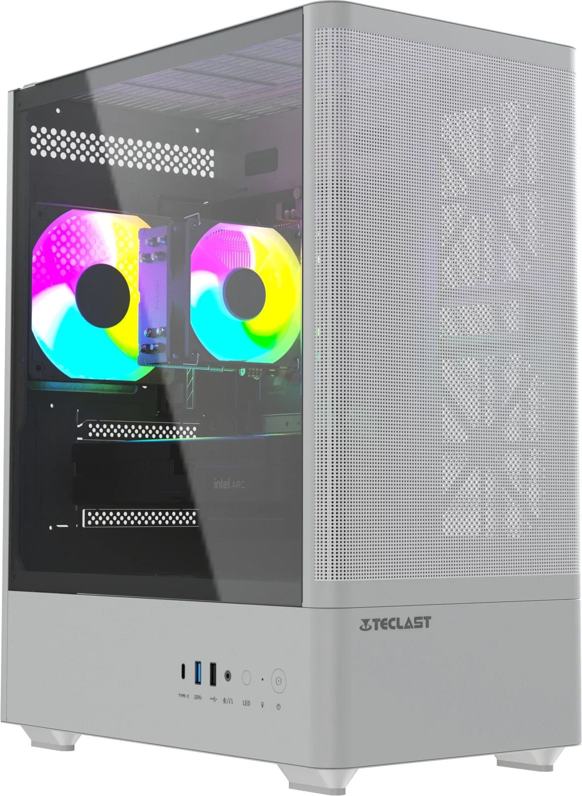 Компьютер Teclast G03 Ryzen 5 7500F (3.7) 32Gb SSD1Tb Arc B580 12Gb Windows 11 Pro GbitEth WiFi BT 500W белый (G03 7500F32G1TB580WKRU)