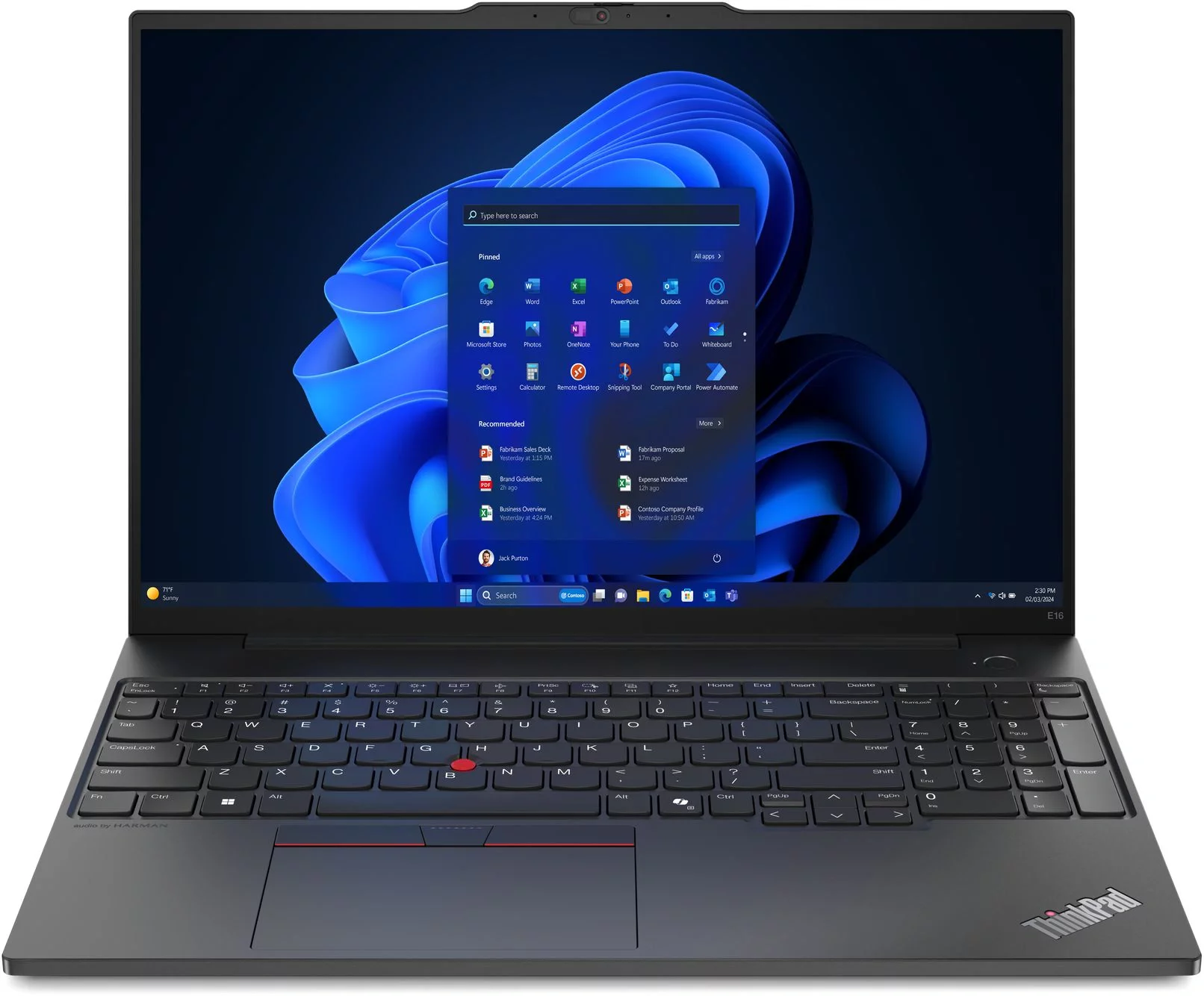 Ноутбук Lenovo ThinkPad E16 G2 Ryzen 7 7735HS 16Gb SSD512Gb AMD Radeon 680M 16" IPS WUXGA (1920x1200) Windows 11 Pro black WiFi BT Cam (21M5S08M00)