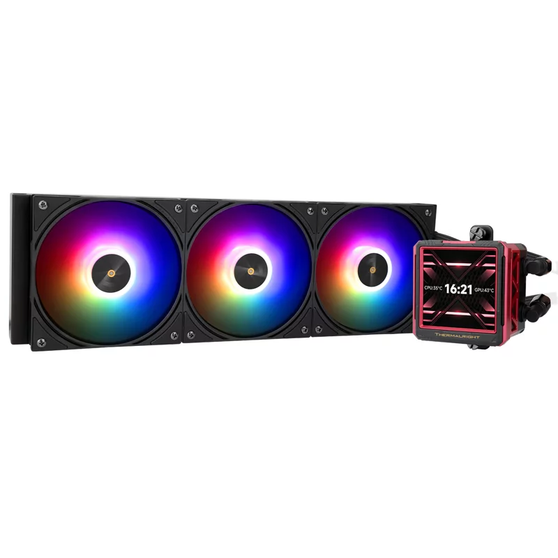 Водяное охлаждение для процессора/ Thermalright Frozen Warframe 360 Ultra Black Argb (360mm, Black, ARGB/ Fans: 3x120mm, 70.84CFM, 22.1dBA, 2000RPM/ Pump height 60mm, 23dBA, 3000RPM, Rad thickness (F-WFRAME-360-UL-BL-ARGB)