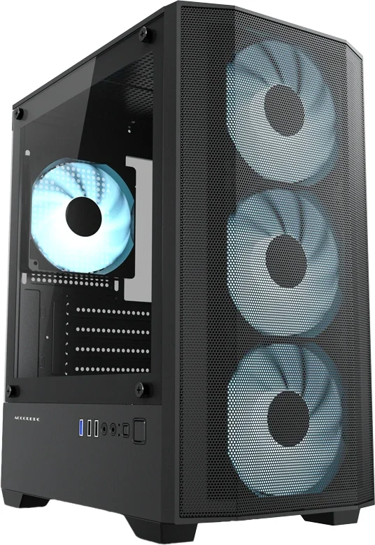Корпус Accord ACC-195M черный без БП mATX 8x120mm 2xUSB2.0 1xUSB3.0 audio bott PSU