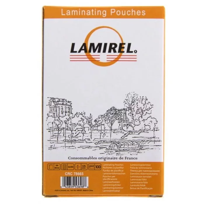 Пленка для ламинирования Fellowes 125 мкм 100 штук глянцевая 54x86 мм Lamirel (LA-78665)