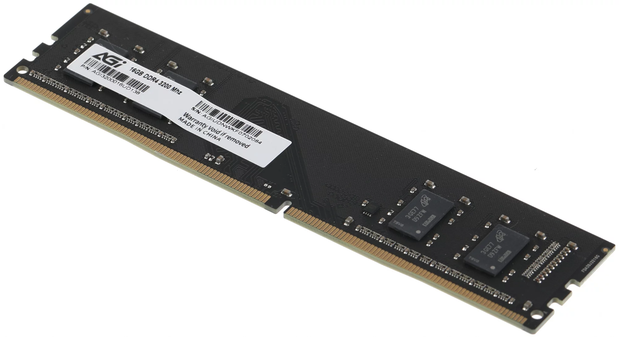 Память DDR4 16GB 3200MHz AGi AGI320016UD138 UD138 RTL PC4-25600 CL22 DIMM 288-pin 1.2В Ret