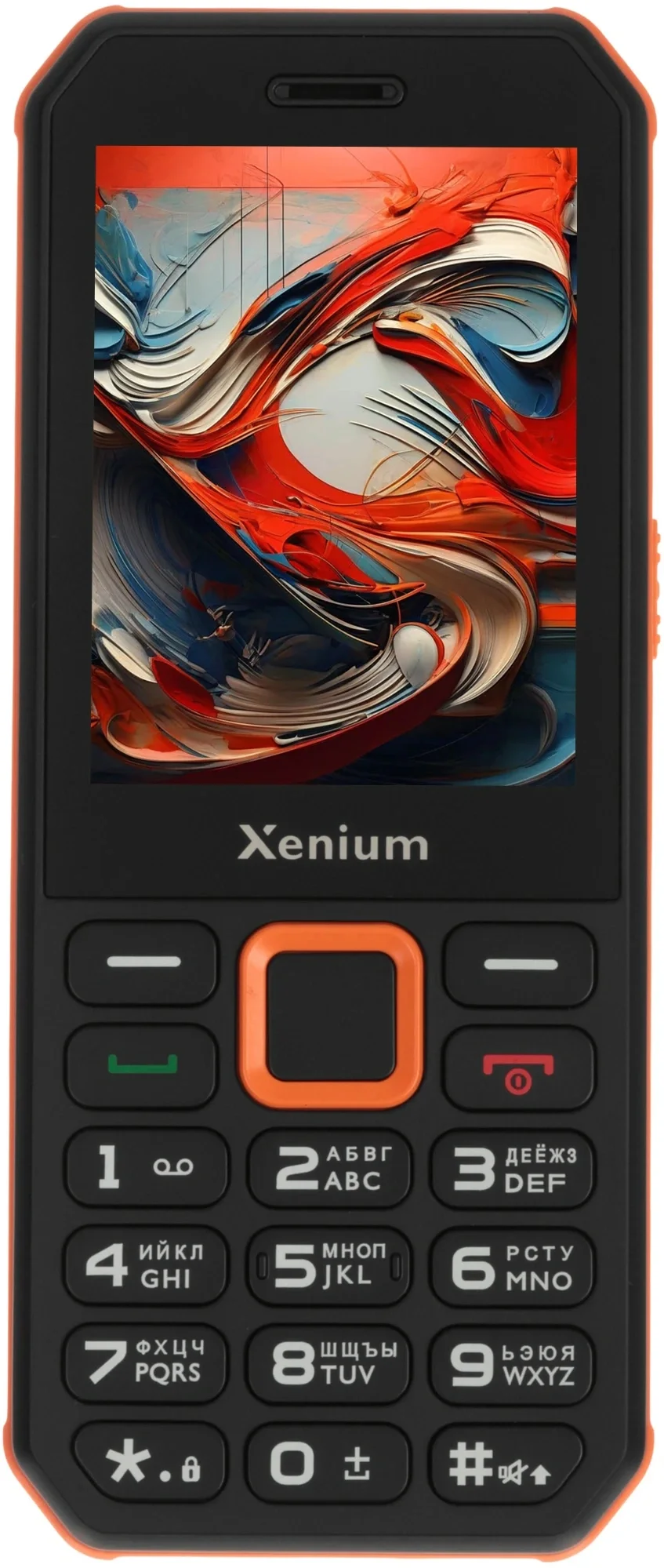 Мобильный телефон Xenium X300 черный/ оранжевый моноблок 2Sim 2.8" 240x320 Nucleus 0.3Mpix GSM900/ 1800 MP3 FM microSD max32Gb (CTX300OB/00)