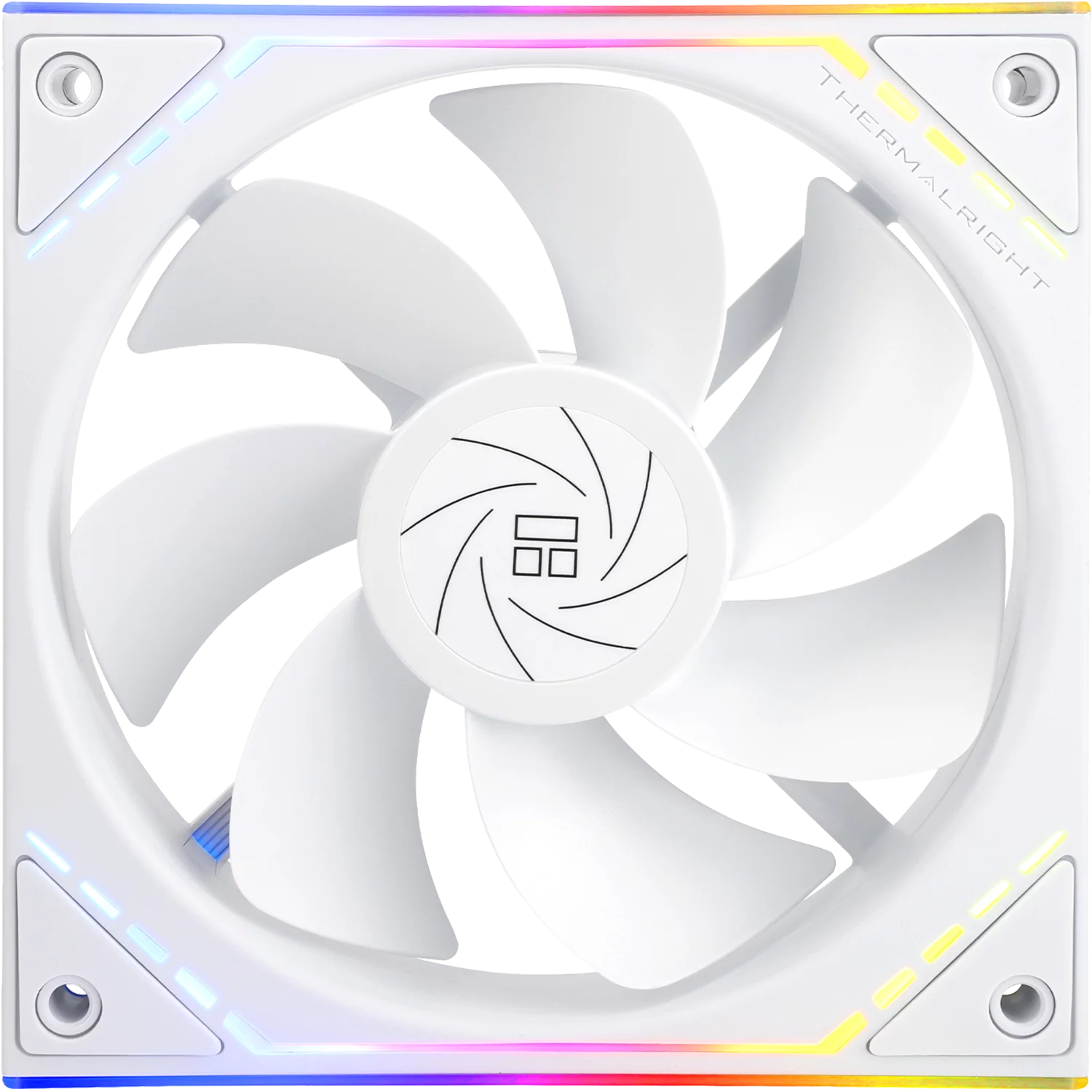 Кулер для корпуса/ Case Cooler Thermalright TL-M12RW Reverse (124x120x25mm, 4-pin PWM, ARGB, 42.6CFM, 23.2dBA, 1500RPM, White)