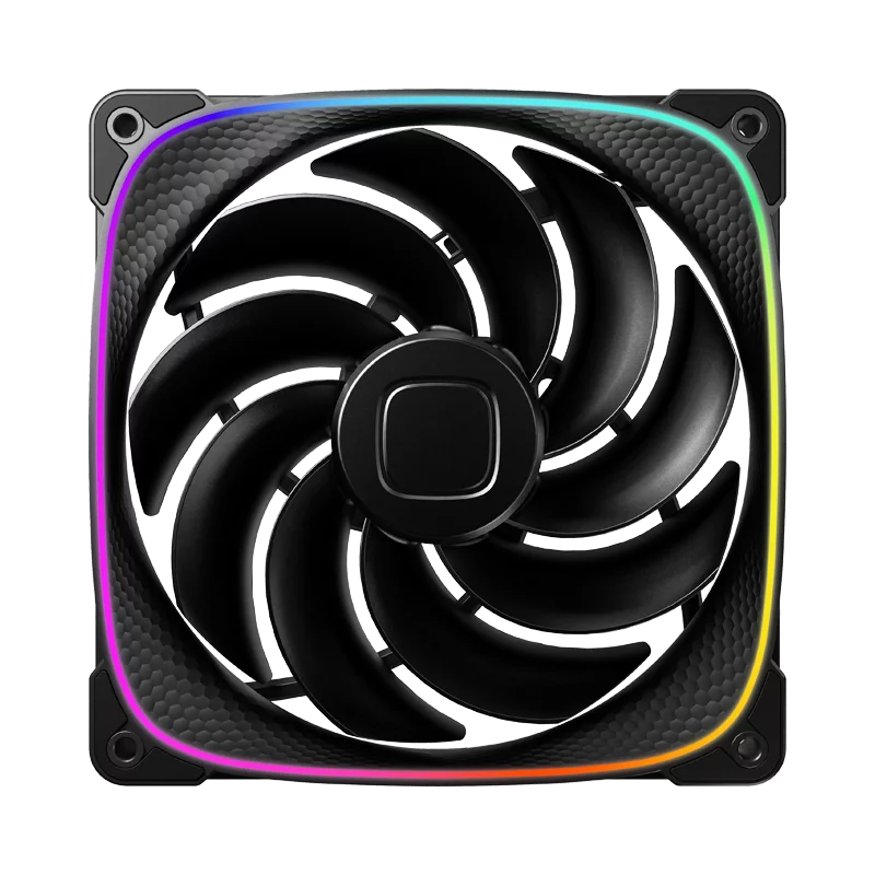 Вентилятор корпусный/ Case Cooler Geometric Future Squama 2503RB-14 Reverse (140x140x25mm, 4-pin PWM, ARGB, 71.8CFM, 34.0dBA, 2100RPM, Black) (1F2503R114000)