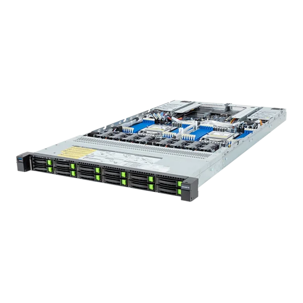 Шасси серверное Gigabyte Server Platform R183-Z94 Rev.3x / 1U / 2xAMD (9004/ 9005) / 2xHS / 24xDIMM / 12xSFF NVME/ SAS/ SATA + 3xM.2 PCIe Gen3 / 2xGbE / 2xOCP 3.0 / 2xFHHL / 2x1600W / Rails (R183-Z94-AAV1)
