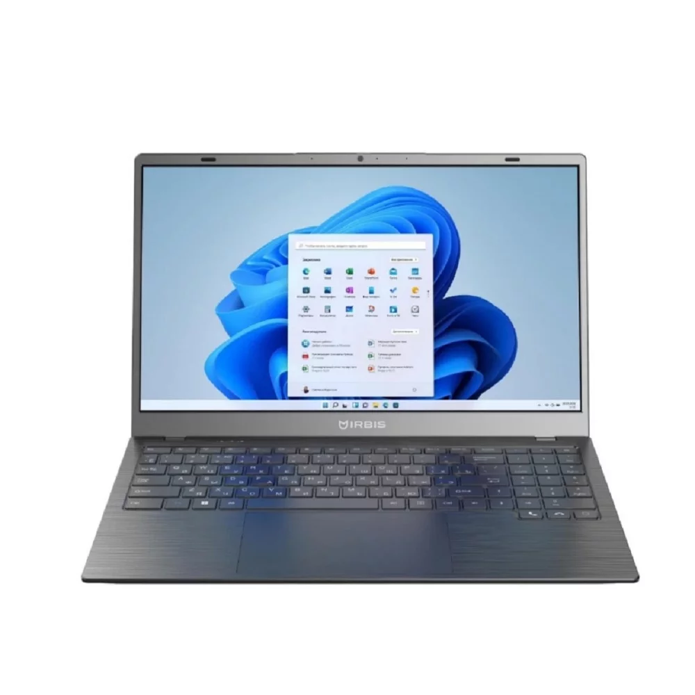 Ноутбук IRBIS Breeze 15NBC1015 Intel N100 15.6"LCD 1920*1080 IPS,8GB LPDDR 5 4800+256GB SSD,AC wifi,camera: 2MP,5000mha battery,USB TYPE C,Win11Pro RUS/ plastic/ Grey (15NBC1015G)