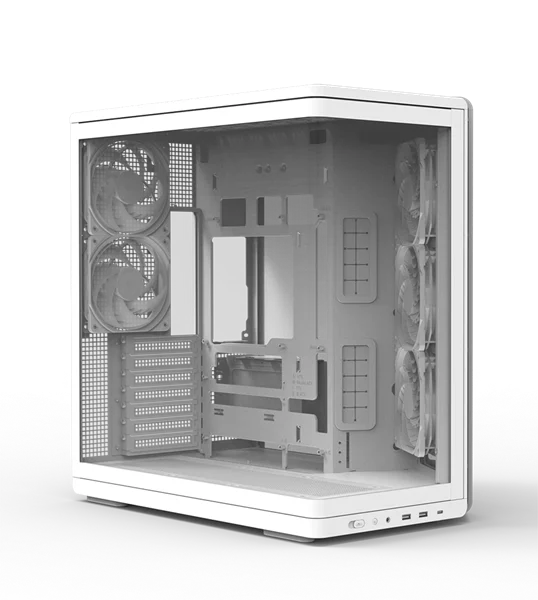 корпус ZALMAN P60, ATX, WHITE, WINDOW, 2x3.5", 3x2.5", 1xUSB TYPE-C, 2xUSB3.0, SIDE 3x120mm ARGB, REAR 2x120mm ARGB (P60 WHITE)