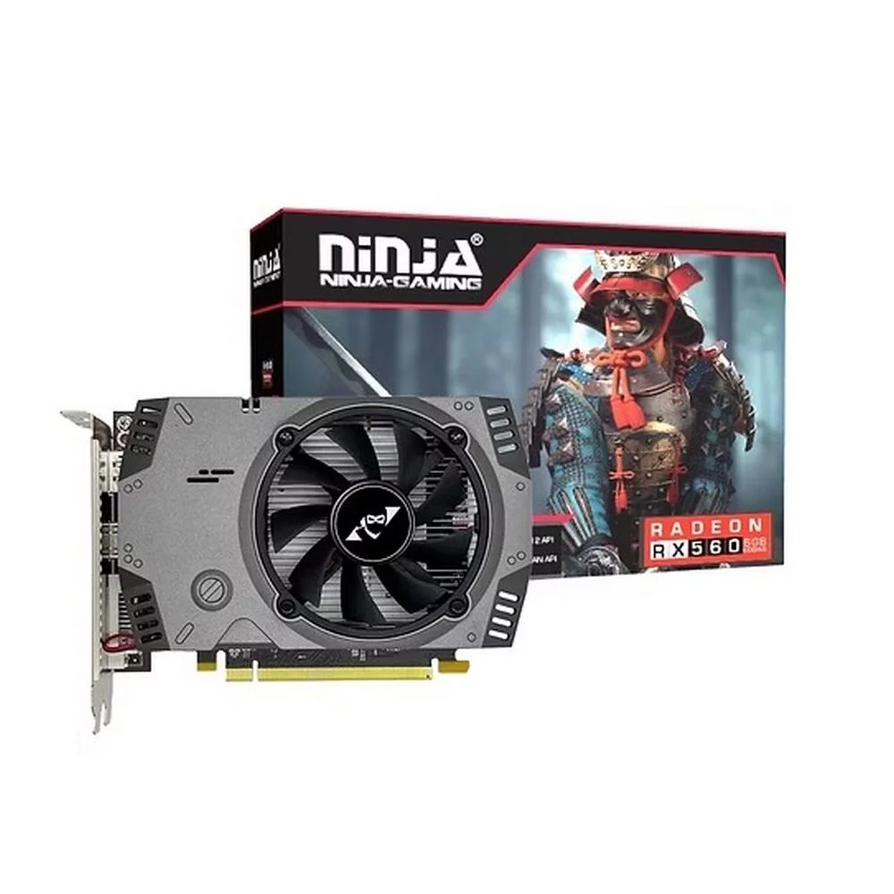 Видеокарта Ninja (Sinotex) RX560 4GB GDDR5 128bit DVI DP HDMI 1FAN RTL (AJRX56045F)