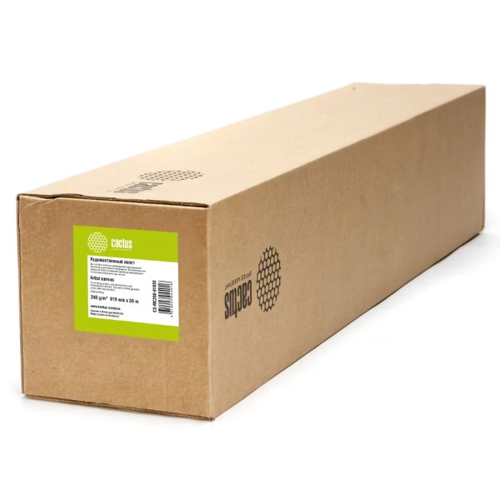 Холст Cactus CS-MC260-61030 610мм-30м/260г/м2/белый матовое синтетика для струйной печати втулка:50.8мм (2")