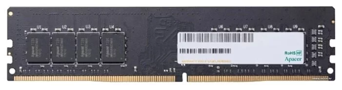 Apacer DDR4 16GB 2666MHz UDIMM (PC4-21300) CL19 1.2V (Retail) 1024*8 3 years (AU16GGB26CQYBGH / EL.16G2V.GNH)
