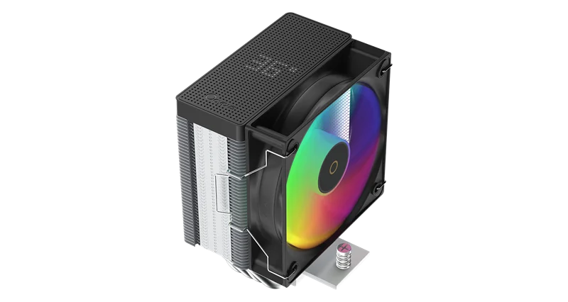 Кулер для процессора Ocypus Gamma A40 BK ARGB Digital, 100mm ARGB FAN, Top Display Panel, 4 HEAT PIPES, 4-PIN PWM, 600-2400 RPM, 29.5DBA, HYDRO BEARING, LGA115X/1200/1700/18XX, AM4/AM5