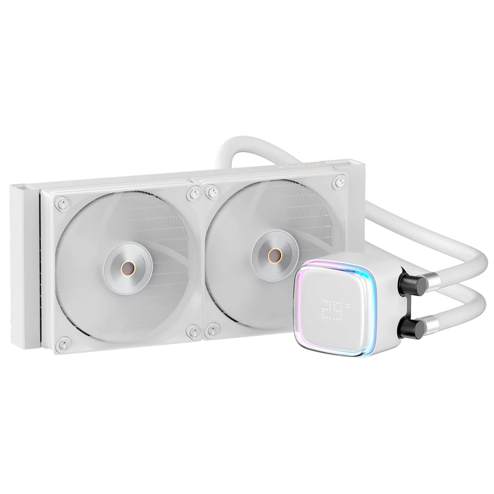 Жидкостная система охлаждения Ocypus Iota L24 WH ARGB White 280W/ All Intel/ AMD AM*/ Digital display / Screws (IOTA-L24-WH2ANWNN00X-GL)