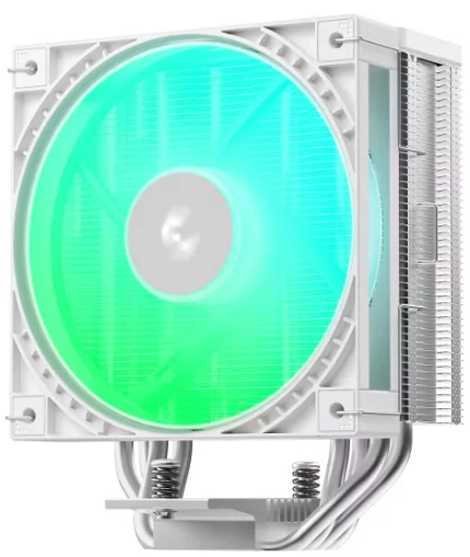 Кулер для процессора DEEPCOOL AG400 G2 WH ARGB LGA1851/1700/AM5/AM4 (18шт/кор, TDP 230W, PWM, Fan 120mm, 4 тепл. трубки, белый) RET (R-AG400-WHAMMG2-G)
