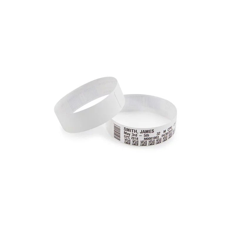 Этикетки в виде браслета полипропилен 25х279мм белый/ Wristband, 25mm*279mm, 200pcs/Roll, Adult - White (10005008-AIDC/L)