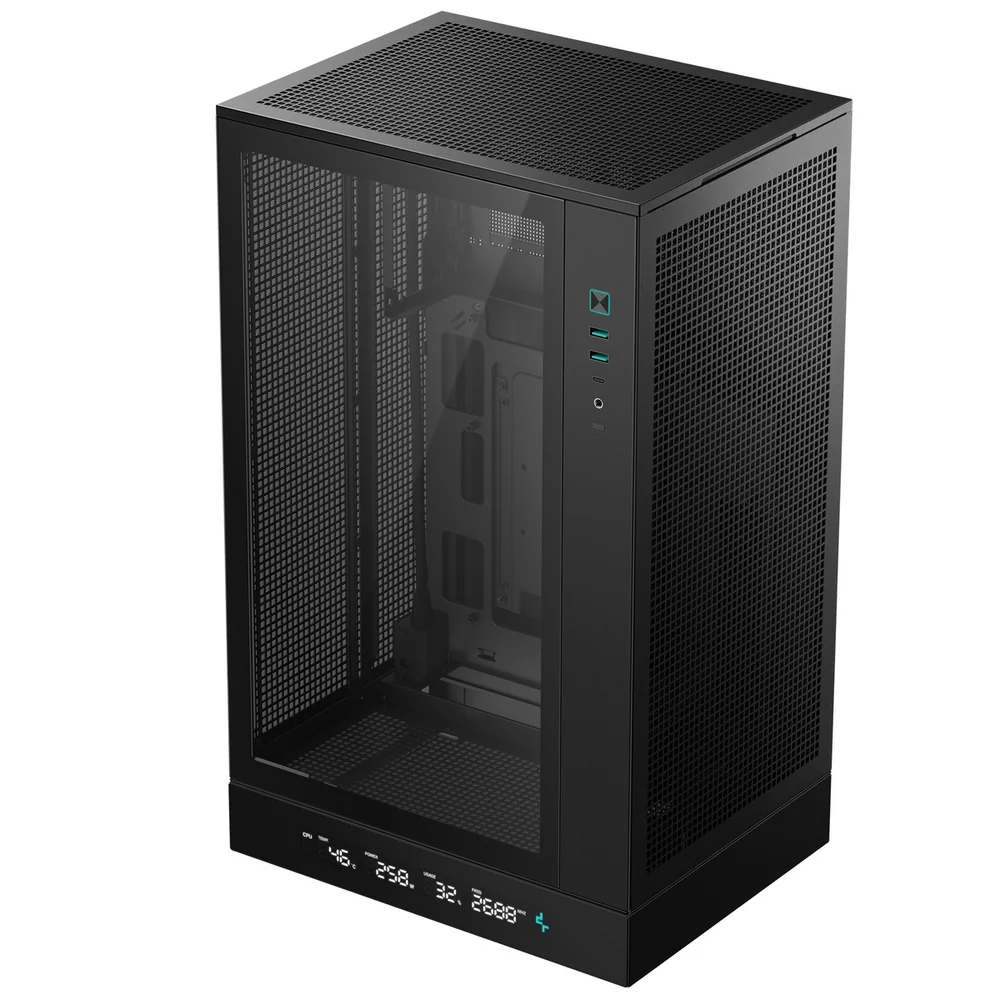 Корпус MiniTower Deepcool CH270 black (Mini-ITX, без БП, 2*Type A+USB Type-C) (R-CH270-BKNDM0-G-1)