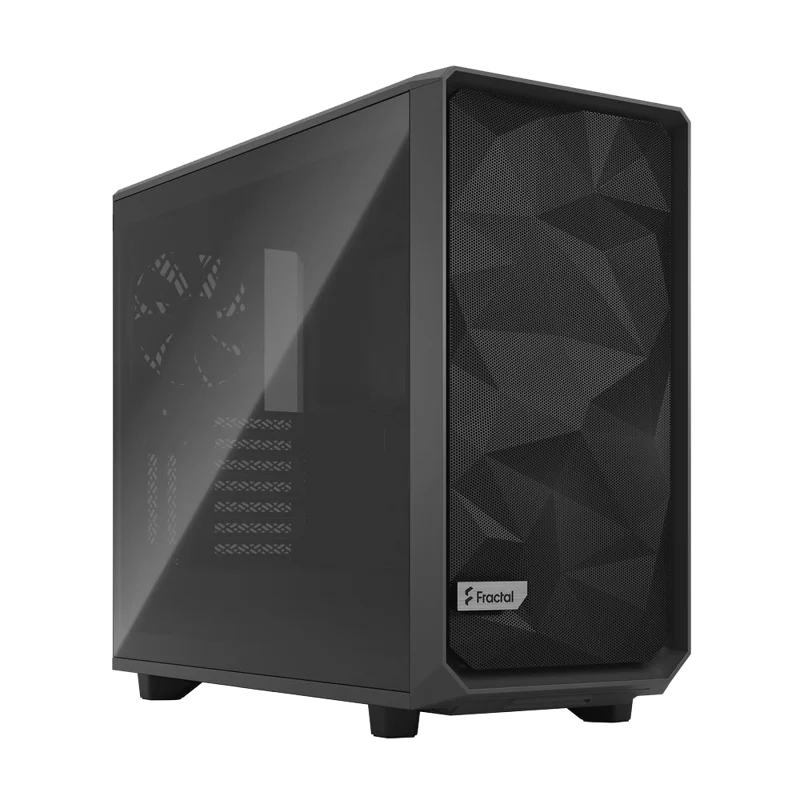 Корпус ПК без блока питания/ Case Fractal Design Meshify 2 TG Light Tint, Midi-Tower, 3x140mm, 2xUSB-A 3.2 + 1xUSB 3.2 Type-C E-ATX, ATX, mATX, mITX Gray (FD-C-MES2A-04)