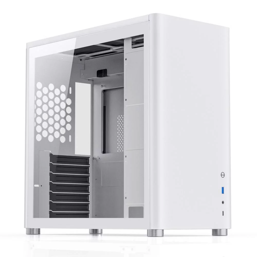 Корпус без блока питания/ Case JONSBO D40, Midi-Tower, TG, no fan, 1xUSB-A 3.2 + 1xUSB-C 3.2, ATX, mATX, White (D40 WHITE)