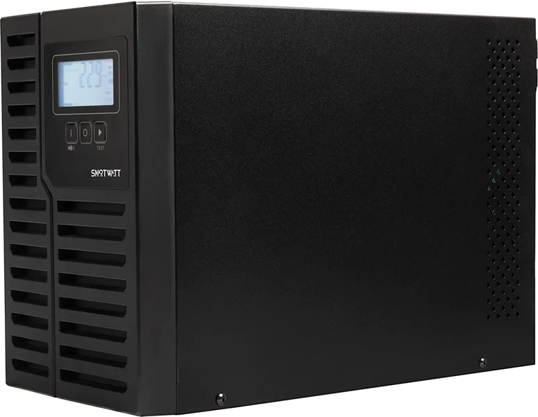 Источник бесперебойного питания SMARTWATT ИБП Онлайн, мощность 1000/ 900 ВА/ Вт, напольный, LCD дисплей, управляемые розетки, Shuko CEE7/ 4 - 1 шт. , IEC13 - 4 шт., встроенные АКБ (UPS XPERT COMBO 1KVA)