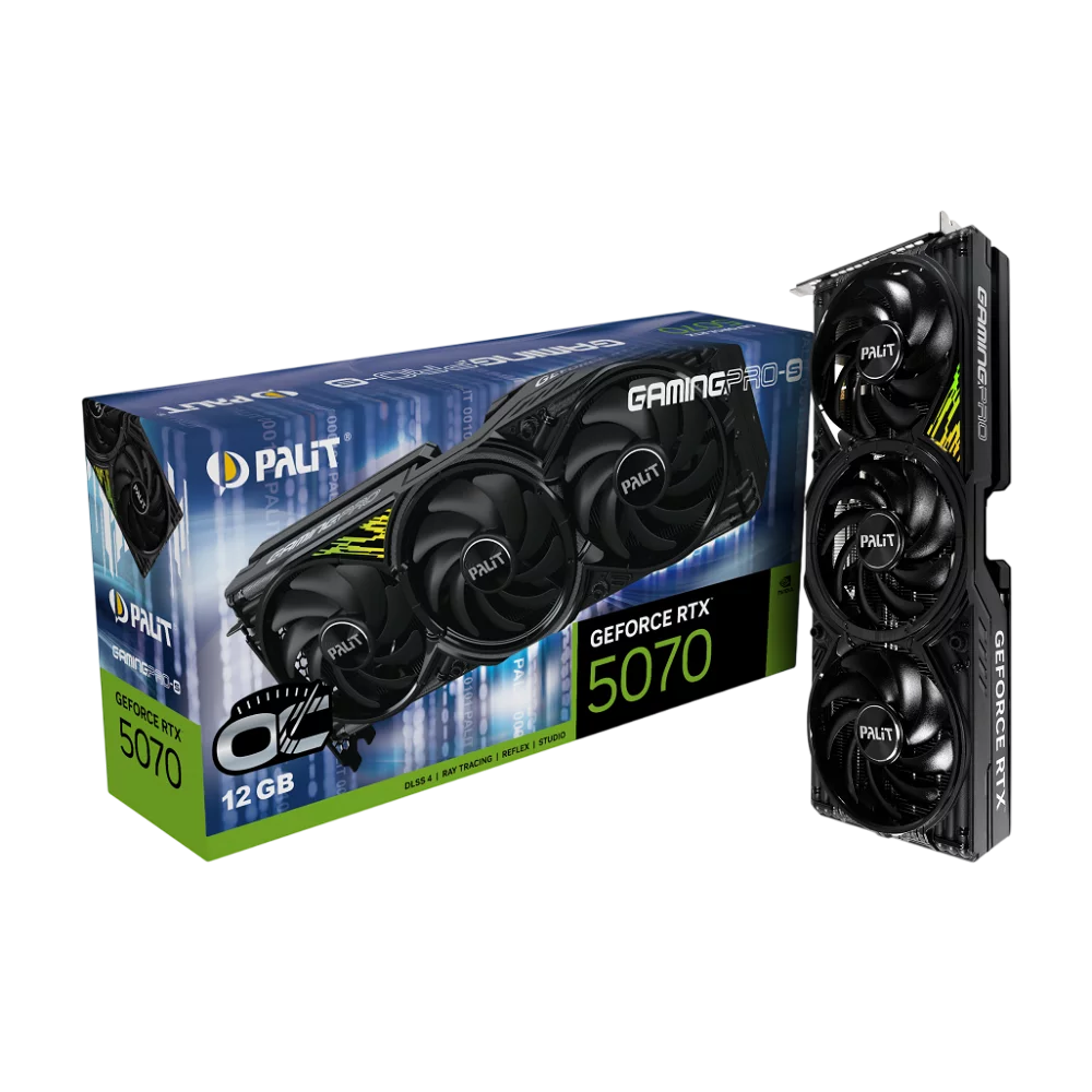 Видеокарта PCIE16 RTX5070 12GB PA-RTX5070 GAMINGPRO-S OC 12GB PALIT (NE75070T19K9-GB2050U)
