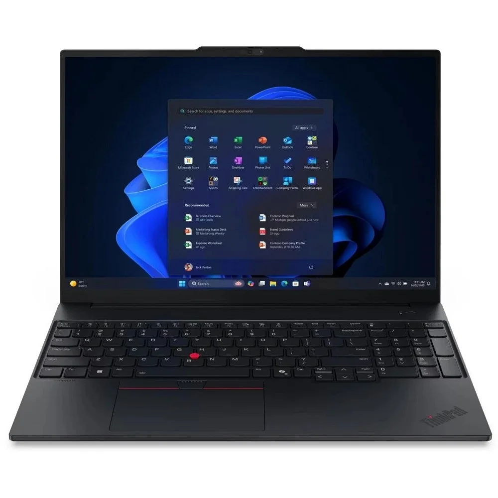 Ноутбук Lenovo Thinkpad E16 Gen 3 [21SSS27D00] Ultra 5 225H/16Gb/512Gb SSD/16.0 WUXGA IPS 300nits/Backlit/Cam FHD IR/FPR/No OS