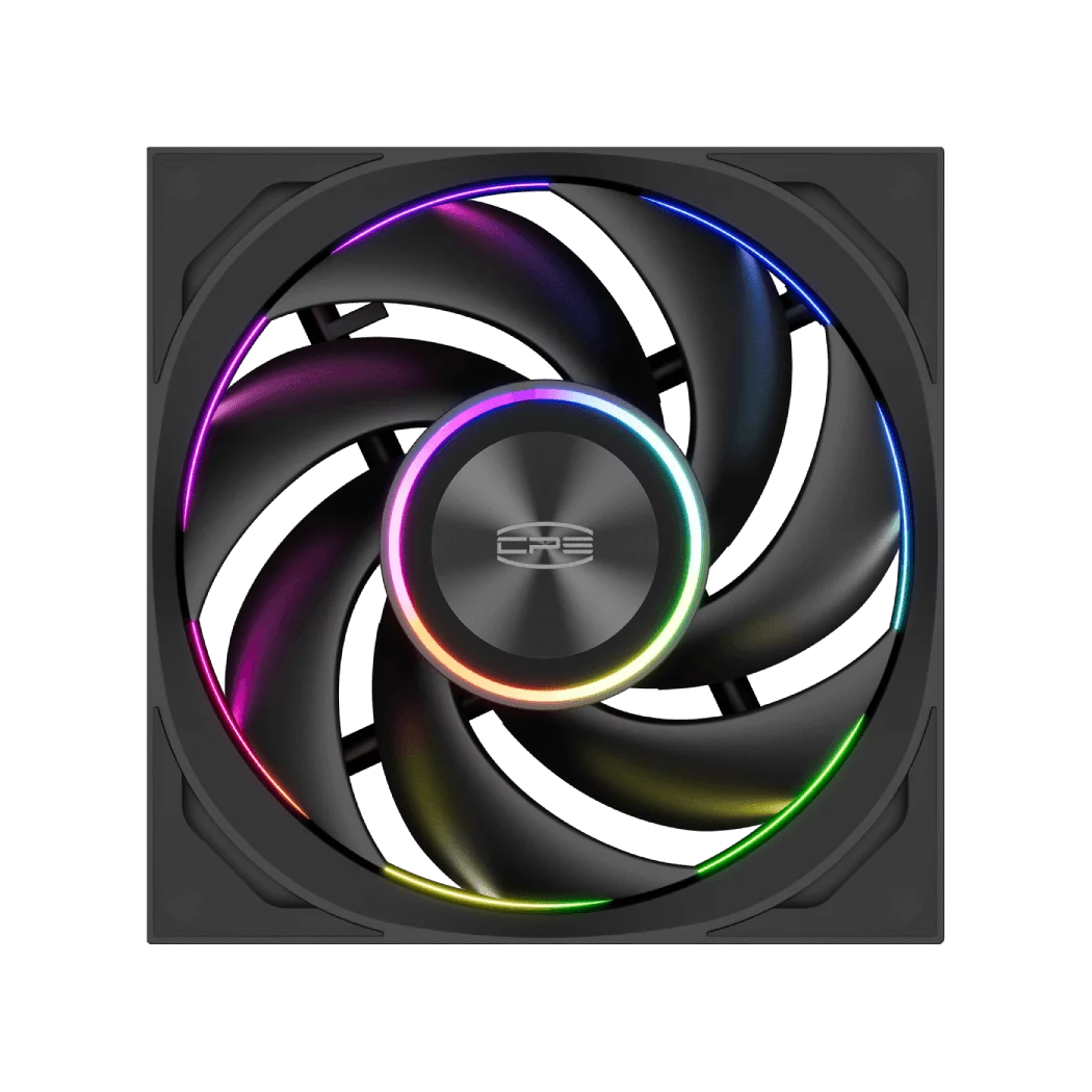 Кулер для корпуса/ Case Cooler PCCooler F7 X120 ARGB BK (120x120x28mm, 4-pin PWM, ARGB, 83CFM, 33.1dBA, 3000RPM, Black)