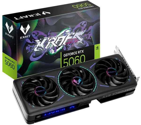 Видеокарта MAXSUN MS-RTX5060 iCraft OC8Gic//RTX5060 HDMI, 3*DP, 8G, D7