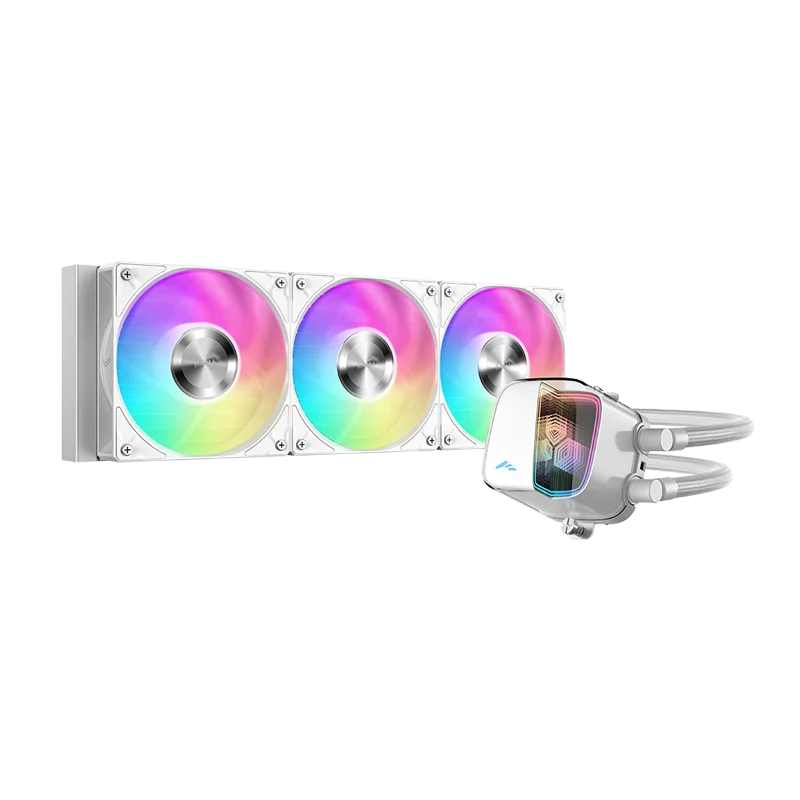 Водяное охлаждение для процессора/ Water Cooling System SAMA L70 240WH (290W, 240mm, White, ARGB/ Fans: 2x120mm, 72.3CFM, 28dBA, 2200RPM/ Pump height 66mm, 3000RPM, Rad thickness 27mm/ S: 1851, 1700, (L70-WHWAYX02-G)