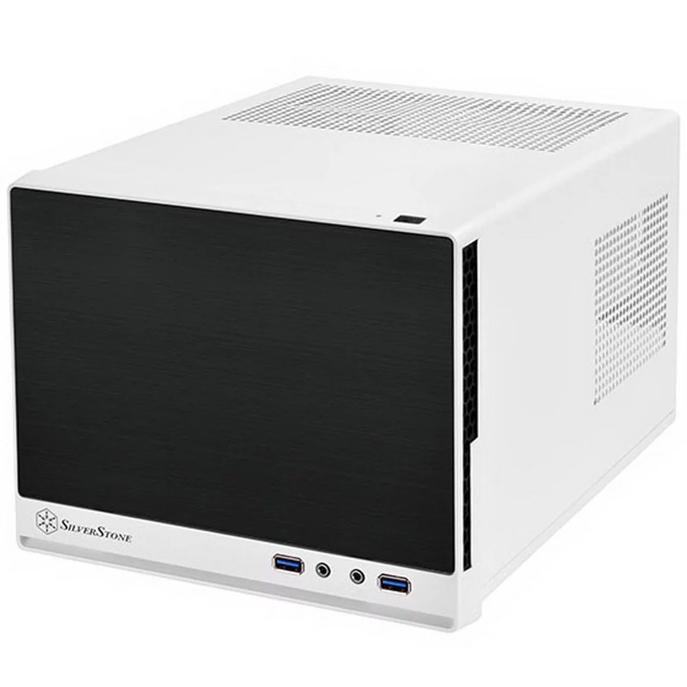 Корпус Silverstone SST-SG13WB-Q (USB 3.0) Sugo Mini-ITX Compact Computer Cube Case, Plastic Front Panel with Faux Aluminum Finish, black white, RTL {4} (G410SG13WBQ0020)