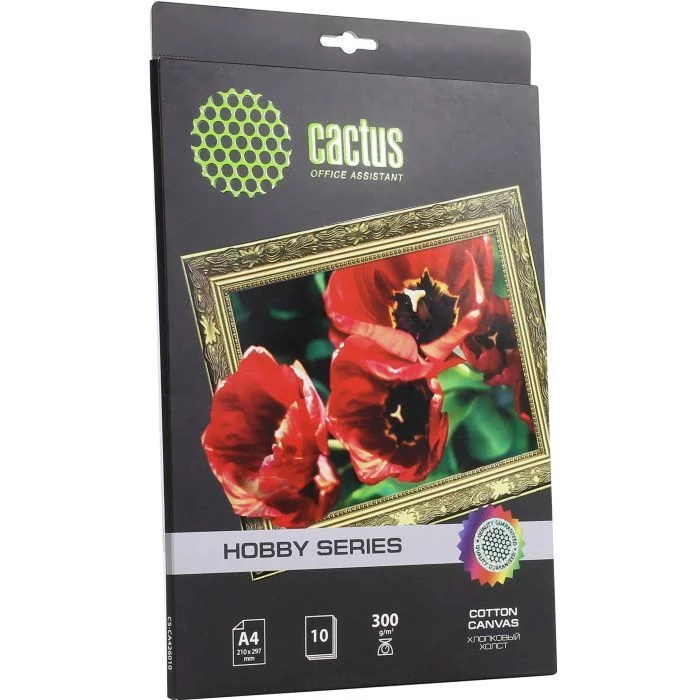 Холст Cactus CS-CA426010 A4/300г/м2/10л. для струйной печати
