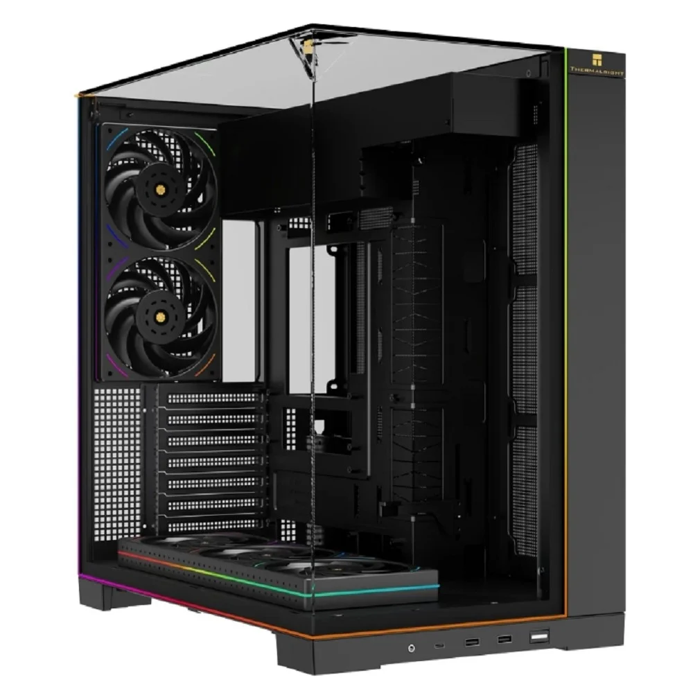 Thermalright Корпус TR-A70 ARGB FanUB / Black / TG / TL-UB36R+TL-UB24 PWM Fans / ARGB Strip / USB TYPE-C / ATX / TRA70AFUBB