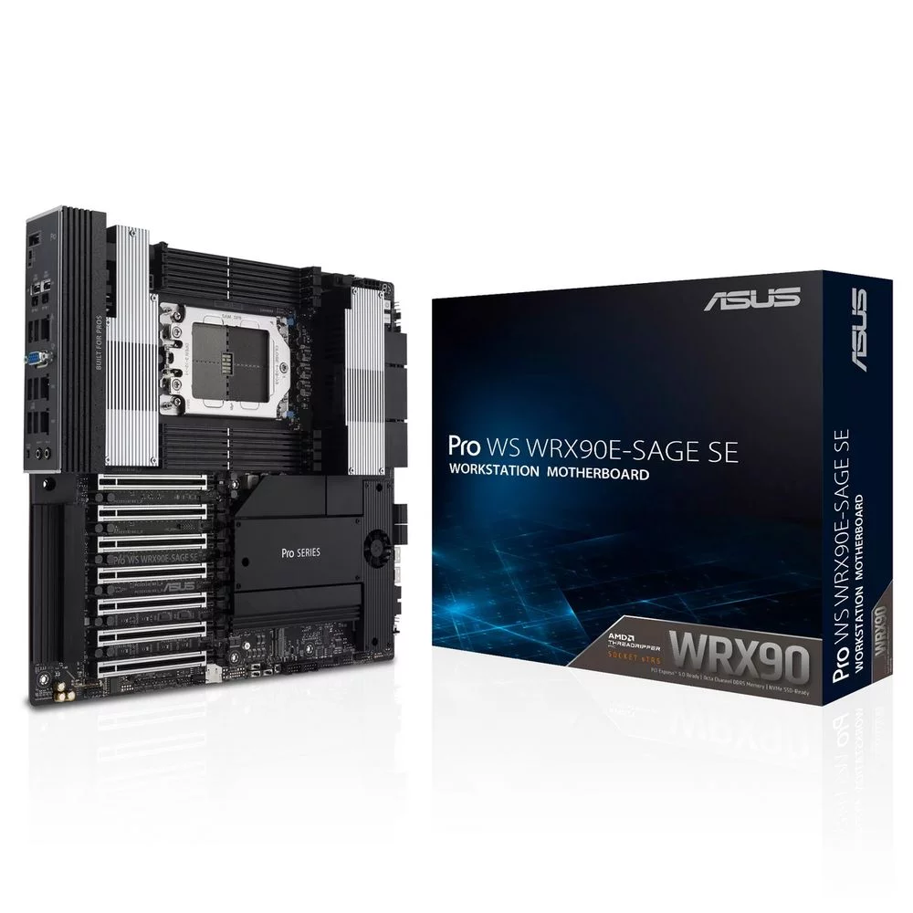 Материнская плата ASUS Bad Pack PRO WS WRX90E-SAGE SE STR5 EEB 8xDDR5 7xPCIEx16 4xM.2 2xUSB-C 2xmini DP VGA 2x10GLAN bp (90MB1FW0-M0EAY0||BP)