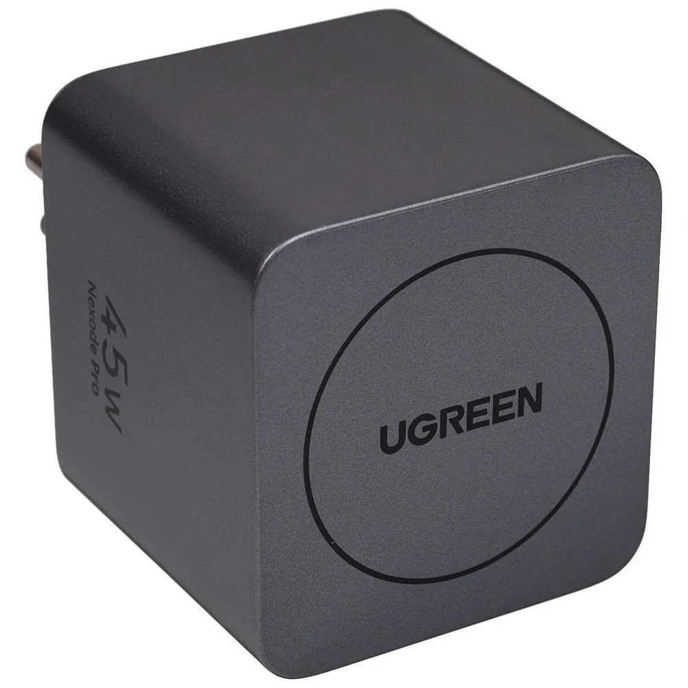 Сетевое зарядное устройство с выдвижным кабелем UGREEN X614 (65822) 45W GaN Fast Charger USB-C&USB-A with Retractable Cable USB-C. Цвет: серый космос (65822_)