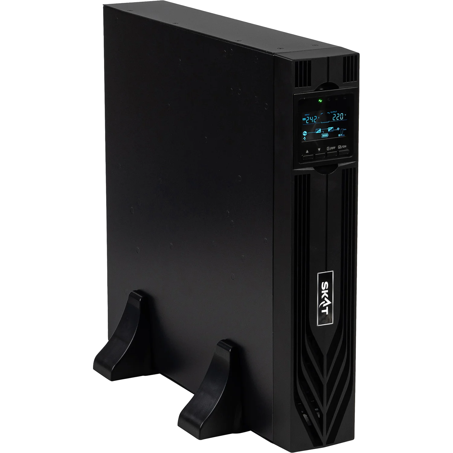 8769 Источник бесперебойного питания SKAT-UPS 2000-RACK-ON-4X9-E P3 2000ВА/2000 Вт, 2U, On-Line, синус, встр. АКБ 48В (4x9Ач), 8хC13, USB, RS232, RS485, параллельный порт, слот для карт (SNMP, реле),
