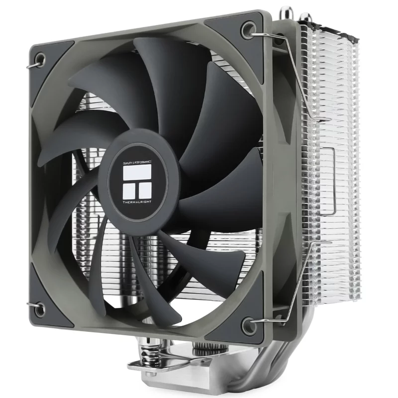 Кулер для процессора/ CPU Cooler Thermalright Assassin Spirit 120 V2 (4-pin PWM, 154mm, Al/Cu, 4x6mm, 1x120mm, 66.17CFM, 25.6dBA, 1500RPM, S: 1851/1700/1200/115X, AM5/AM4, silver, black, grey) (AS120-V2)
