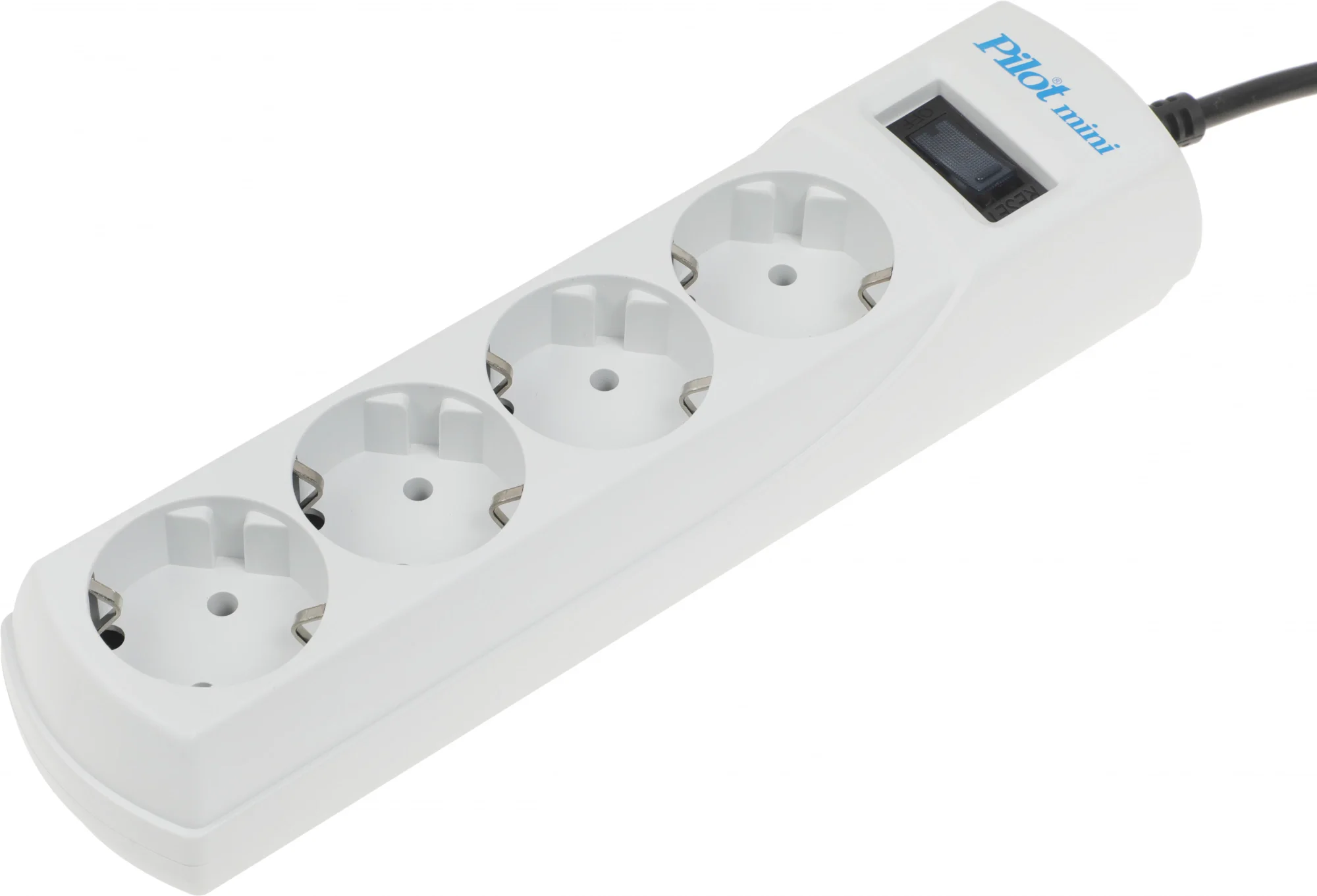 Сетевой фильтр Pilot mini 1.8м (4 розетки) белый (коробка) (127) (127#MLN)