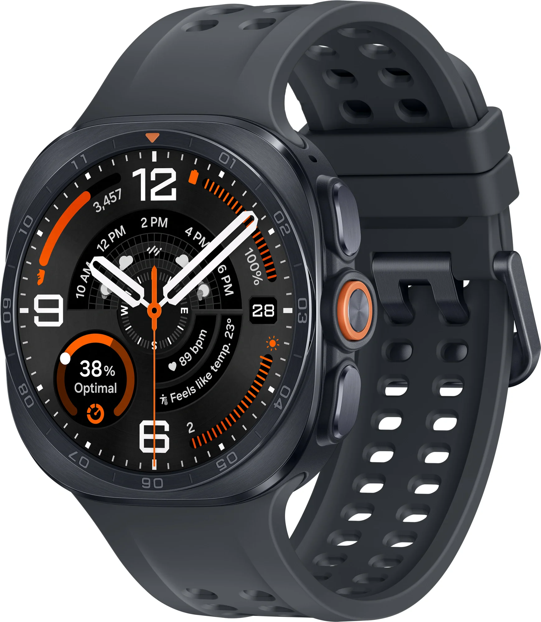 Смарт-часы Samsung Galaxy Watch Ultra2 47мм 1.5" AMOLED корп.черный рем.черный разм.брасл.:M/L (145-205 мм) (SM-L715FZKACAU)