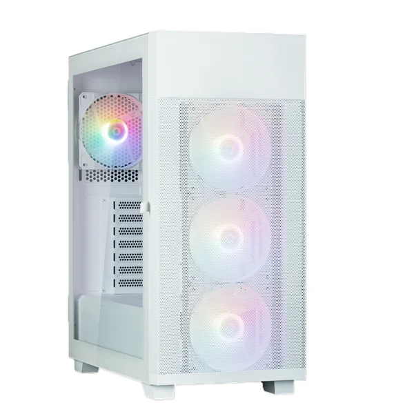 ZALMAN S5 NEO, ATX, WHITE, WINDOW, 2xCOMBO (3.5" or 2.5"), 4x2.5", 1xUSB2.0, 1xUSB3.1, FRONT 3x120mm FRGB, REAR 1x120mm FRGB (S5 NEO WHITE)