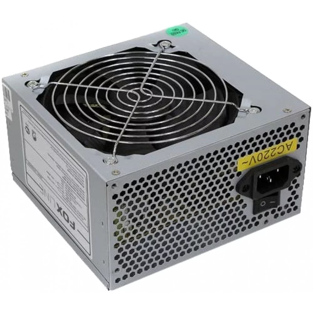 Блок питания 450Вт/ Power Supply Foxline, 450W, ATX, APFC, 120FAN, CPU 4+4 pin, MB 24pin, 5xSATA, 2xPATA, 1xFDD, 1xPCI-E 6pin, 80+ (FL450S-80)