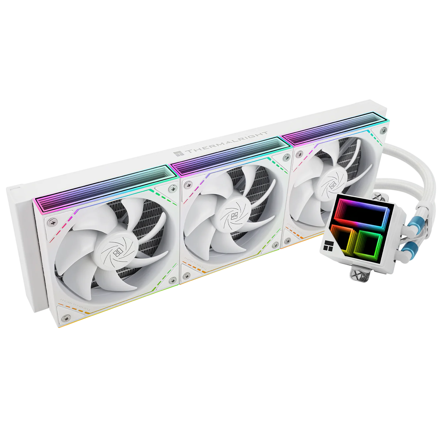 Водяное охлаждение для процессора/ Water Cooling System Thermalright Frozen Infinity 360 (360mm, White, ARGB/ Fans: 3x120mm, 68.9CFM, 28.2dBA, 2000RPM/ Pump height 60mm, Rad thickness 27mm/ S: 1700, 1 (F-INFINITY-WH-360)