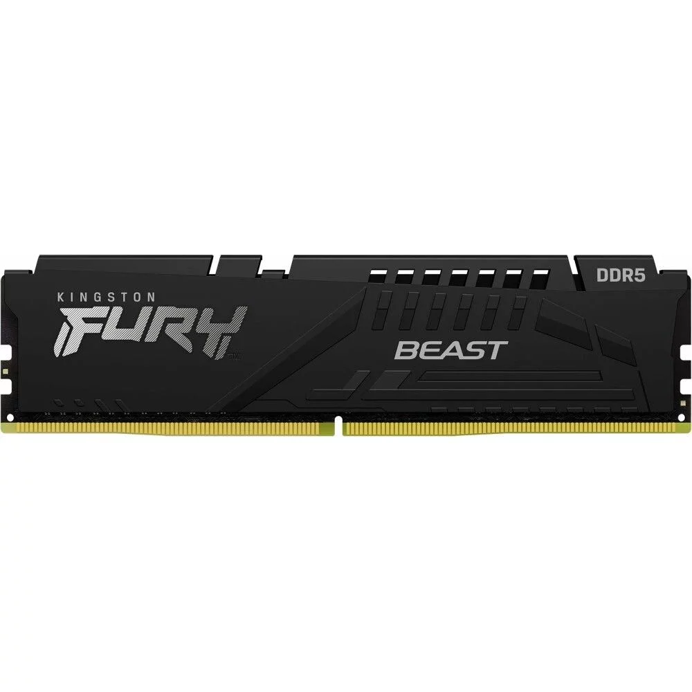 Модуль памяти Kingston OEM 16GB DDR5 6400 DIMM FURY Beast Black XMP Gaming Memory KF564C32BB-16 Non-ECC, CL32, 1.4V, Heat Shield, 1Rx8, RTL (KF564C32BB-16||OEM)
