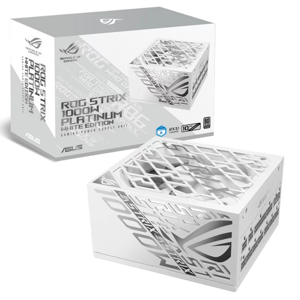 Блок питания ПК ASUS ROG-STRIX-1000P-GAMING-WHITE (90YE00W4-B0NA00)