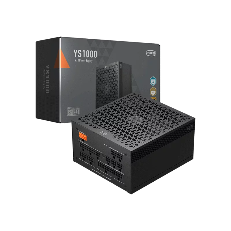 Блок питания ПК/ PCCooler, 1000W 80+ Gold (ATX, 3.1, , Full modular, 1x24(20+4)pin 610mm, 2xCPU 8(4+4)pin 700mm, 2xPCIe*2 8(6+2)pin 750mm, 1x12V(2x6) 12+4pin 500mm, 2xSATA*3+MOLEX4pin*1 450+120+120+150mm , Active, 135x135mm (P5-YS1000-G1F)
