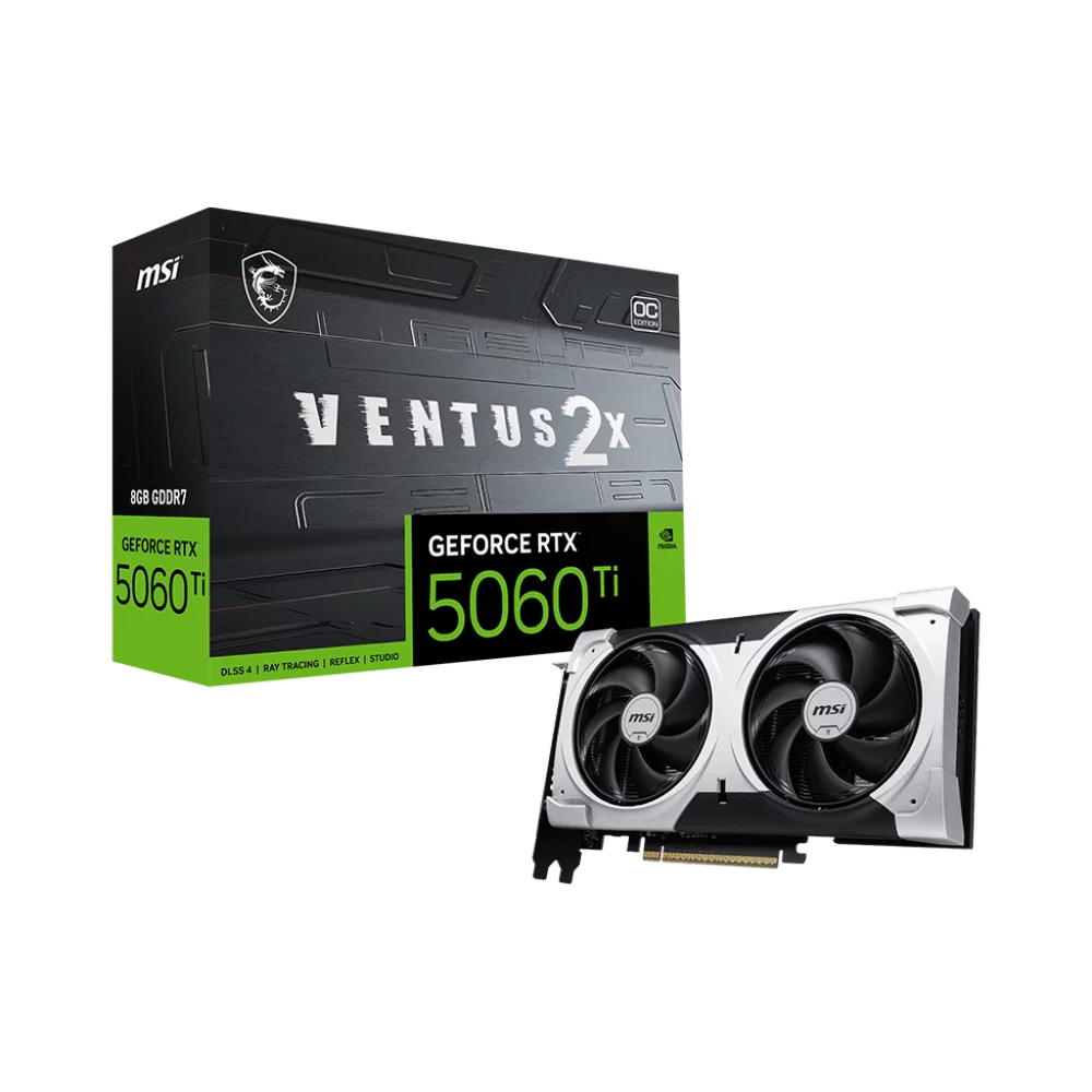 MSI RTX 5060 Ti 8G VENTUS 2X OC PLUS NV RTX 5060TI 8Gb 128bit GDDR7 2617/28000/