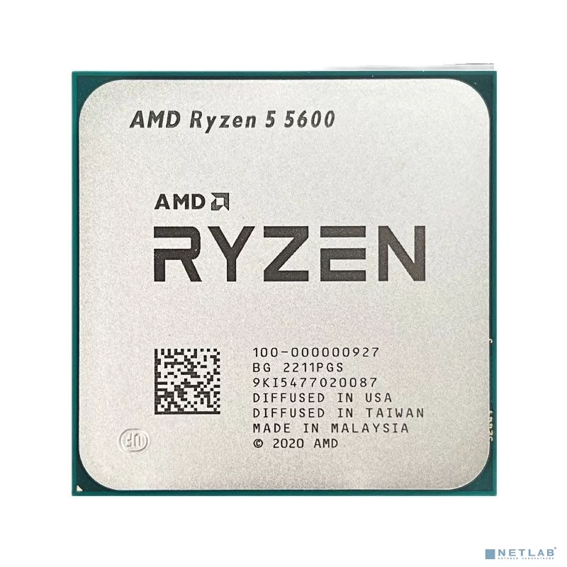 Процессор/ CPU AM4 AMD Ryzen 5 5600 (6C/12T, 3.5/4.4GHz, 32MB, 65W) OEM (100-000000927)