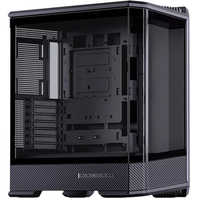 Корпус без блока питания/ Case JONSBO D400, Midi-Tower, TG, no fan, 2xUSB-A 3.0 + 1xUSB-C 3.2, ATX, mATX, mITX Black (D400 BLACK)