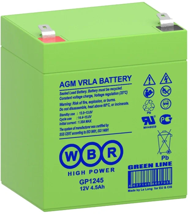 Батарея для ИБП WBR GP1245 12В 4.5Ач (GP1245 WBR)