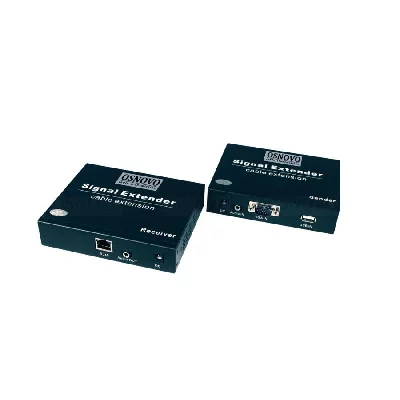 Передача VGA+аудио+USB(клавиатура, мышь) по Ethernet OSNOVO TLN-VKM/1+RLN-VKM/1(ver.2) Комплект (передатчик+приемник) для передачи VGA, USB(клавиатура+мышь) и аудиосигнала по сети Ethernet. Расстояние передачи "точка-точка" до 200м. Возможность увеличит